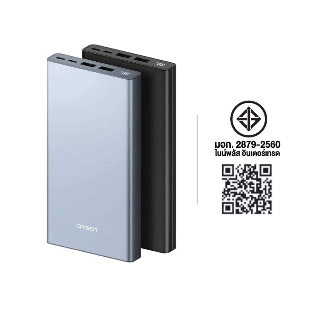 แบตเตอรี่สำรอง ORSEN BY ELOOP E29ULTRA สีดำ 30000MAH PD 45W | QC 3.0_9